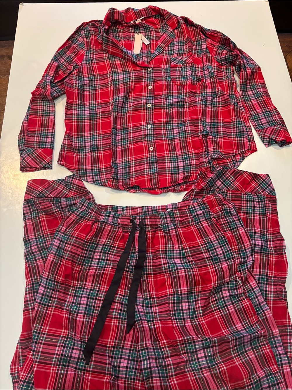 Victoria's Secret Red Plaid Pajama Set